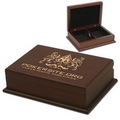 Mahogany Wood Playing Card Box (2 Deck Capacity)